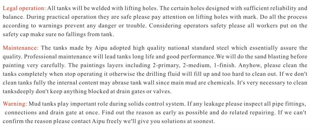 Mud Tank Solids Control System